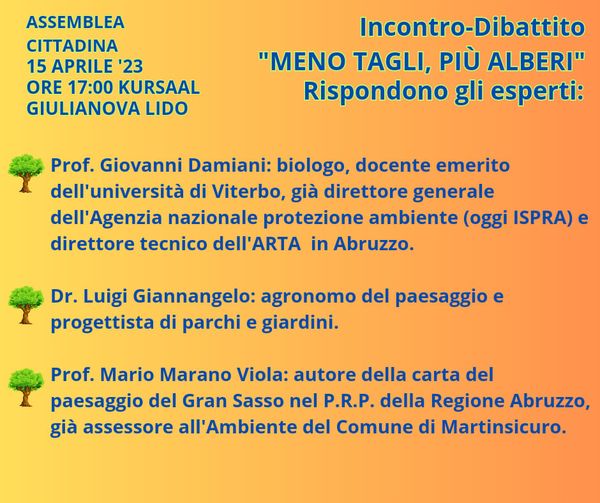 Assemblea Kursaal taglio alberi